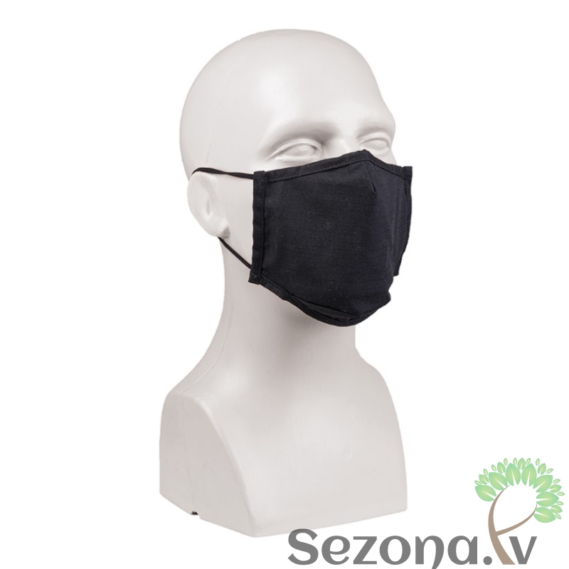 Auduma sejas maska melna square-shape R/S