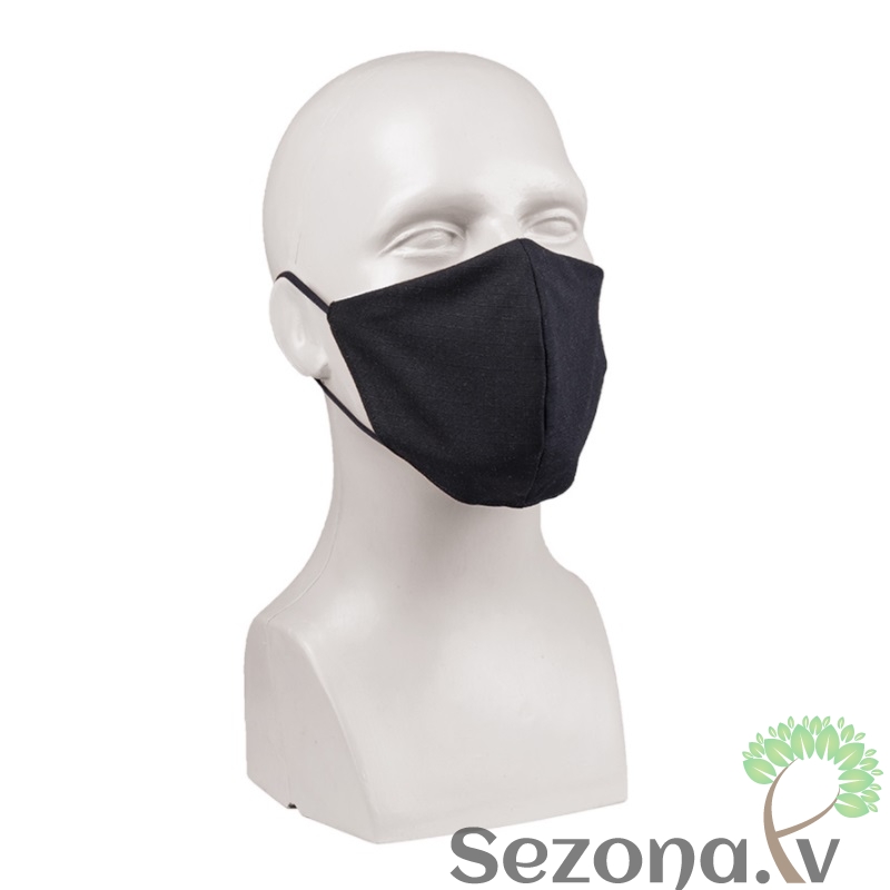 Auduma sejas maska melna V-shape R/S
