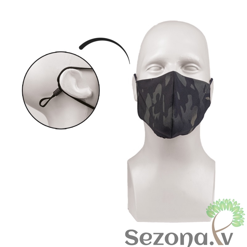 Auduma sejas maska kamuflāža 3 square-shape PES/EL