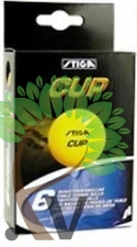 STIGA bumbiņas Cup dzeltenas 6.gab.iep.