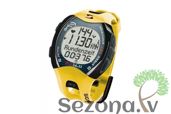 Sigma RC 14.11 pulsometrs, dzeltens (21411)