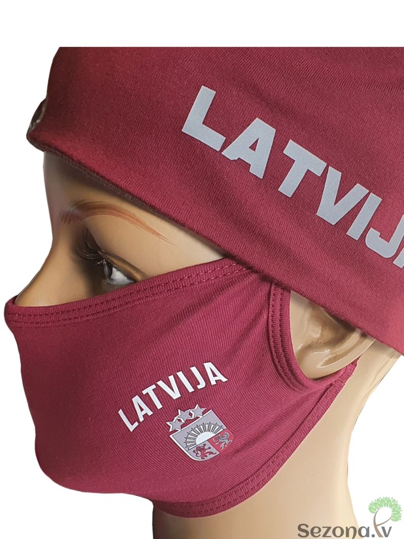 Auduma sejas maska bordo LV3