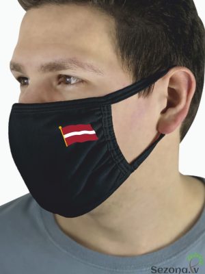 Auduma sejas maska melna LV2