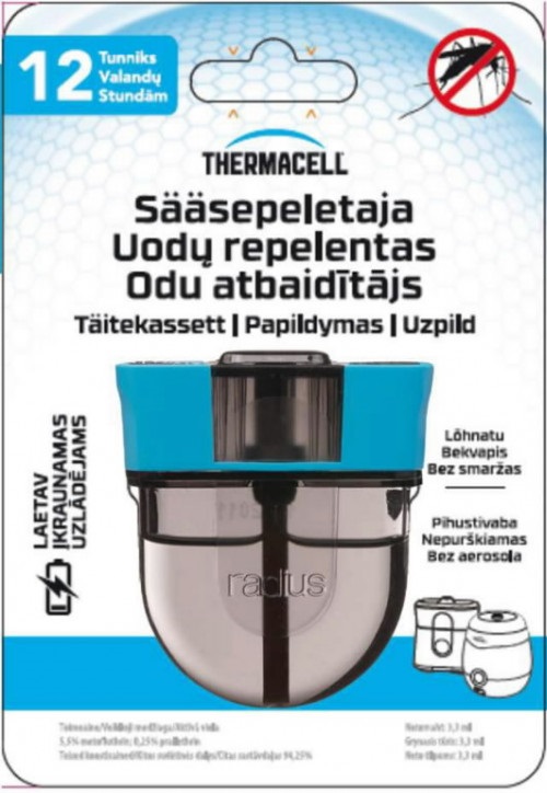 Thermacell uzpildes kārtridžs pretodu ierīcei 40h