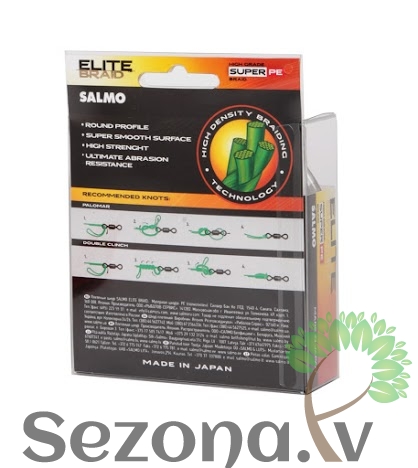 Salmo pītā aukla Elite BRAID Green 150M 0.13-0.24