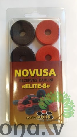 Novusa rezerves kauliņi ELITE-8 (4 sarkani, 4 melni)