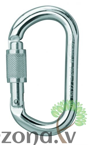 Karabīne Petzl OK Screw Lock sudraba
