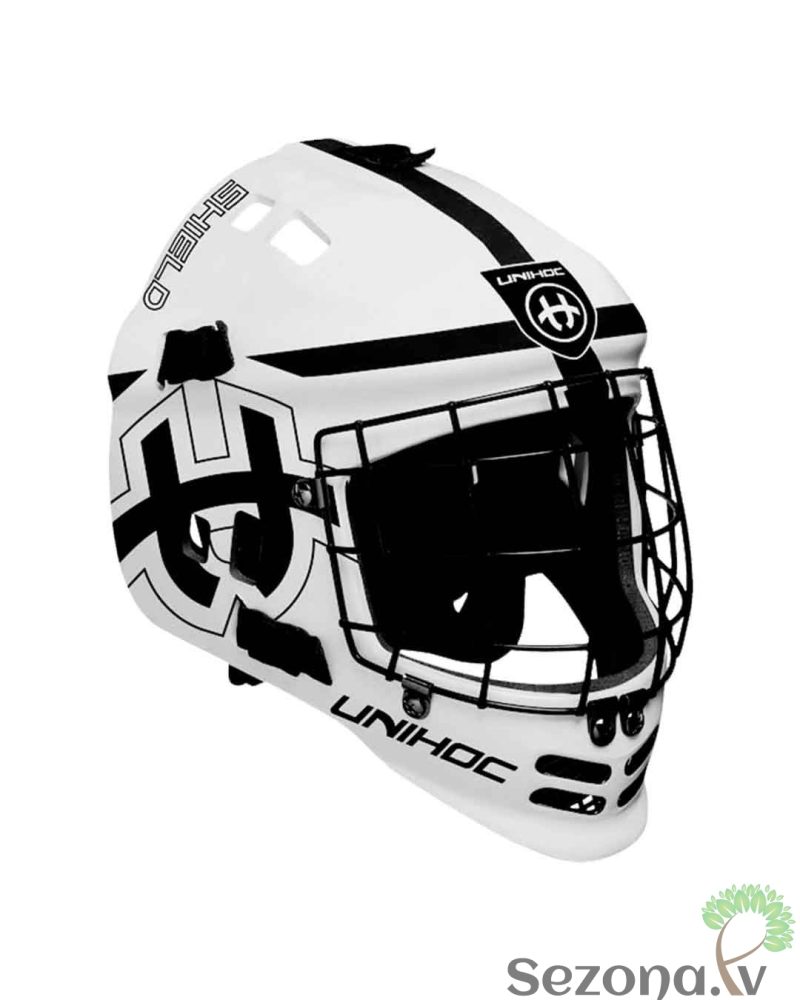 Unihoc Vārtsarga ķivere Shield Balta/melna
