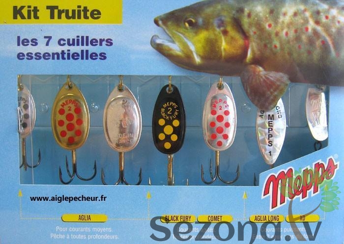 Mepps komplekts forele 7 rotiņi