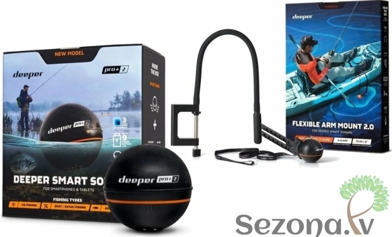 DEEPER FISHFINDER PRO PLUS 2 + dāvanā laivas turētājs