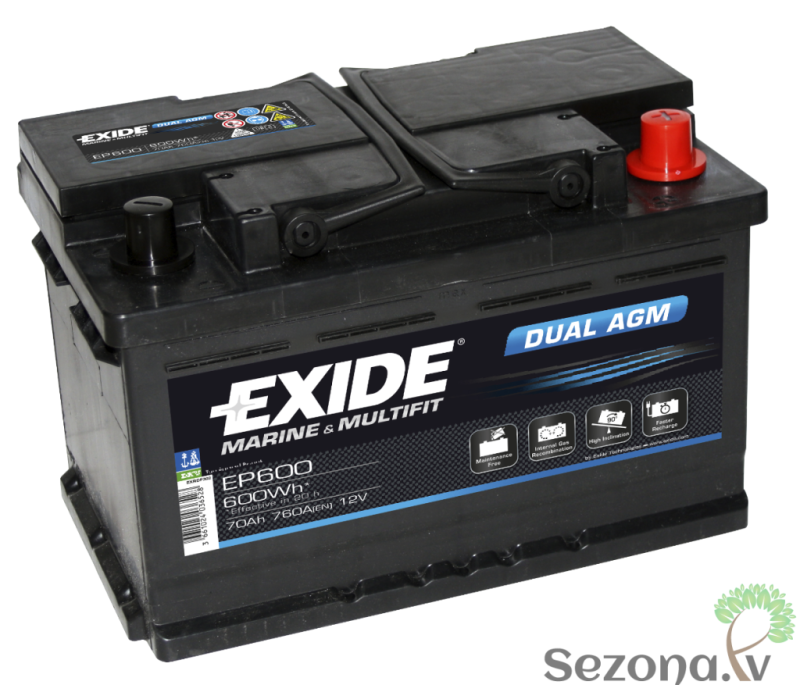 EXIDE akumulators Dual AGM EP600