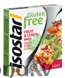 Batoniņš Gluten Free Fruit & Cereal Almonds Raisins Cranberries (3x30g)