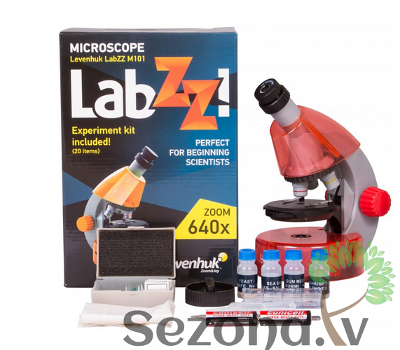 Levenhuk LabZZ M101 Oranžā Krāsā 40x-640x