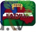 Magnēts M-10 Latvijas karte ar karogu