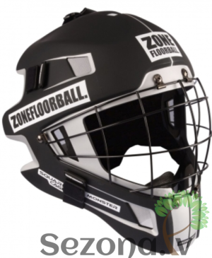 Zone vārtsarga ķivere Monster Square Cage melna/balta