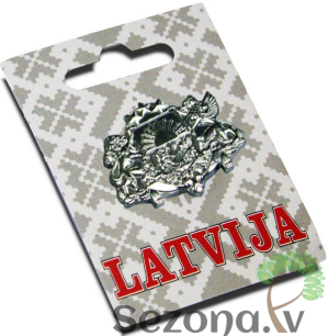 Piespraude Latvijas ģerbonis (pelēks)