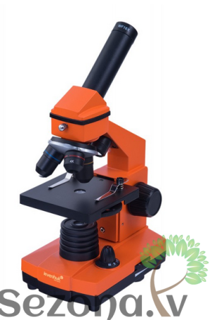 Levenhuk 2L NG Rainbow Metāla korpuss 40x-640x Mikroskops Oranžā Krāsā