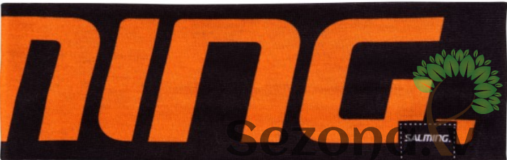Salming Headband 7cm Black/Magma Red florbola spēlētāja galvas apsējs