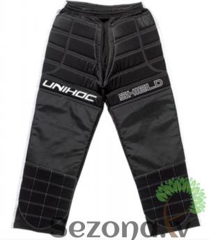 Unihoc Vārtsarga bikses Shield melns/balts