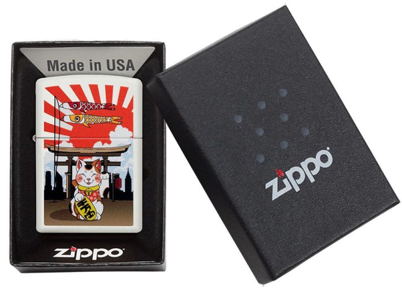 Zippo Lighter 214CI411992 Lucky Cat Design 214CI411992