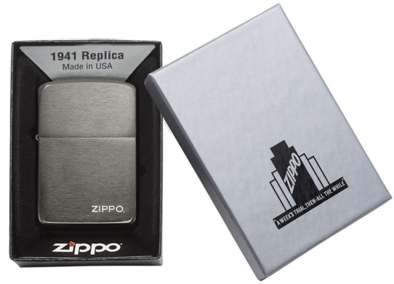Zippo Lighter 24485 Black Ice® 1941 Replica 24485