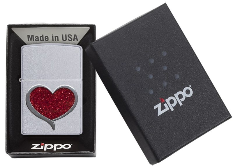 Zippo Lighter 29410 Glitter Heart 29410