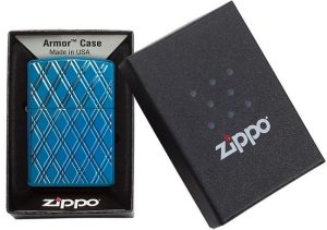 Zippo Lighter 29964 Armor™ High Polish Blue Diamonds 29964