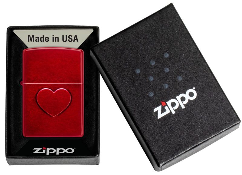 Zippo Lighter 46588 Stamped Heart Design 46588