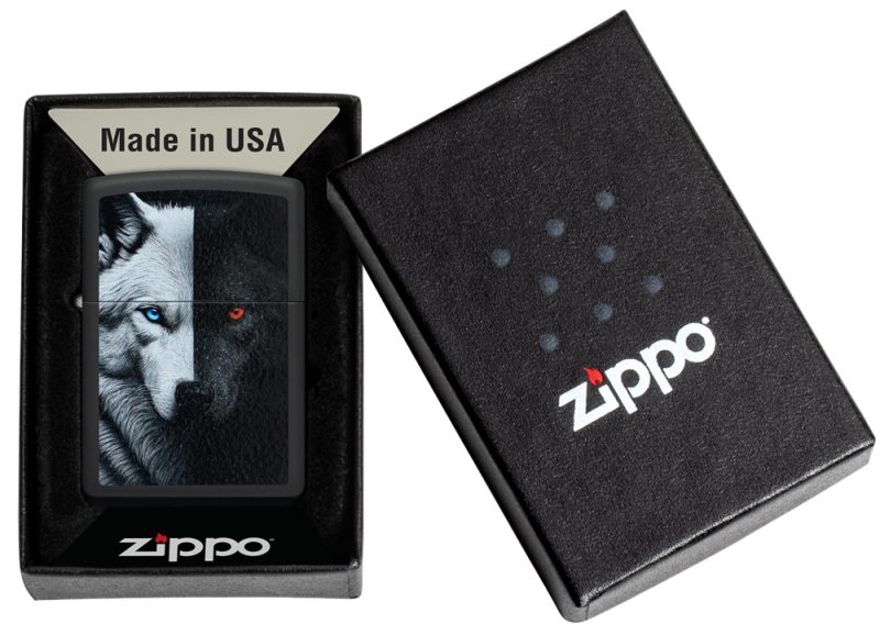Zippo Lighter 46694 Two Wolves Design 46694