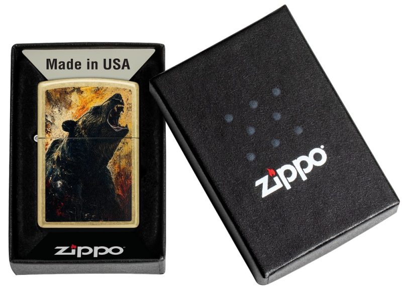 Zippo Lighter 46695 Grizzly Roar Design 46695