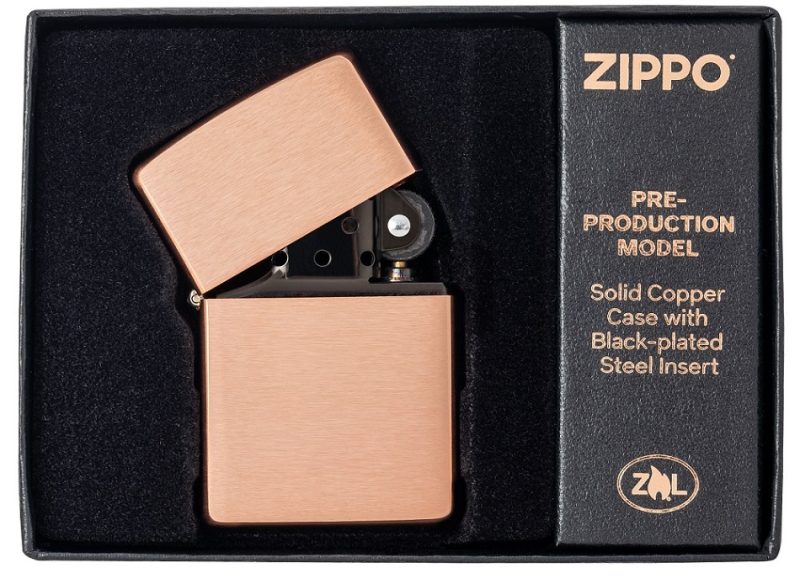 Zippo Lighter 48107 Solid Copper 48107