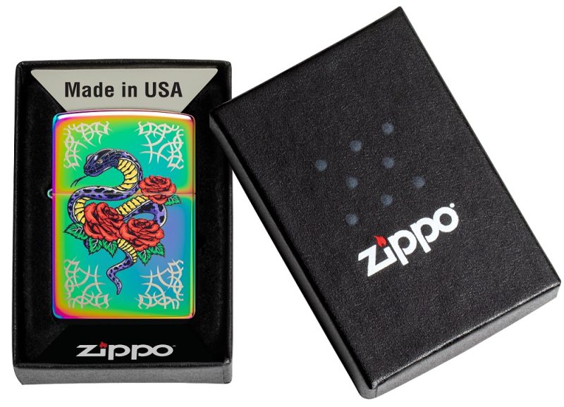 Zippo Lighter 48395 Rose Snake Design 48395