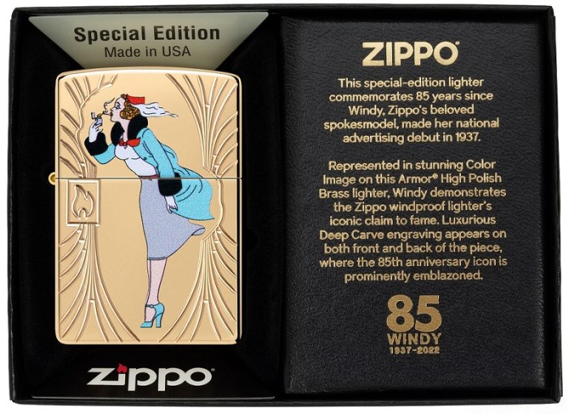 Zippo Lighter 48413 Windy 85th Anniversary Collectible Armor® 48413