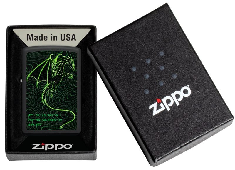 Zippo Lighter 48497 Cyberpunk Dragon Design 48497