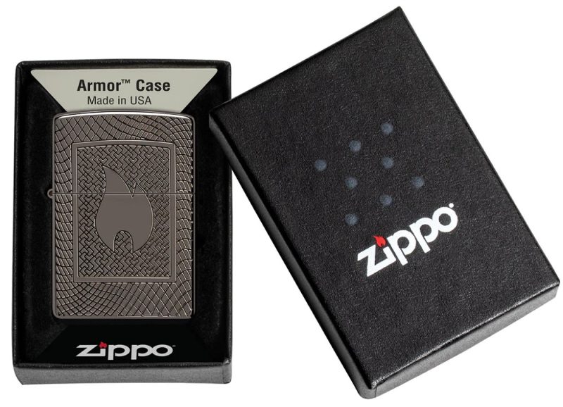 Zippo Lighter 48569 Armor™ Flame Pattern Design 48569