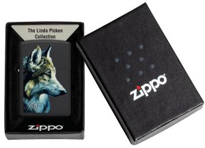 Zippo Lighter 48598 Linda Picken Wolf Head 48598