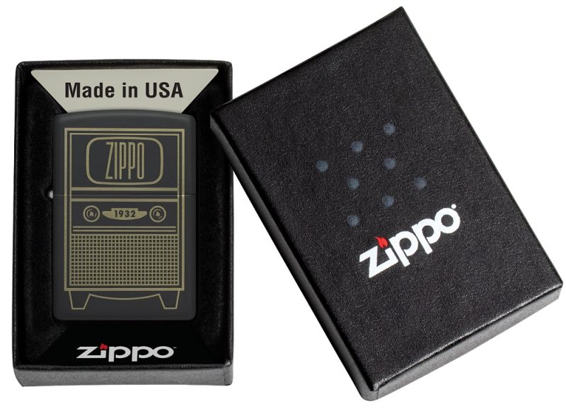 Zippo Lighter 48619 Zippo Vintage TV Design 48619