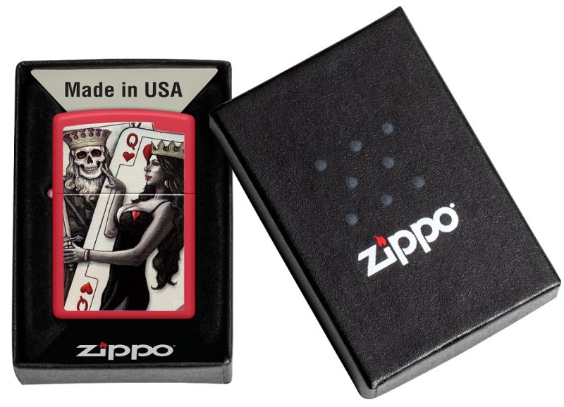 Zippo Lighter 48624 Skull King Queen Beauty 48624