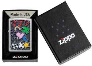 Zippo Lighter 48682 All Luck Design 48682