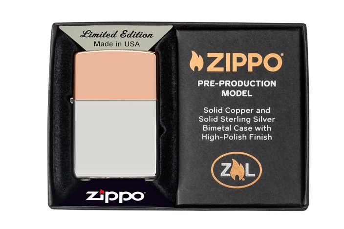 Zippo Lighter 48695 Bimetal Case - Copper Lid 48695