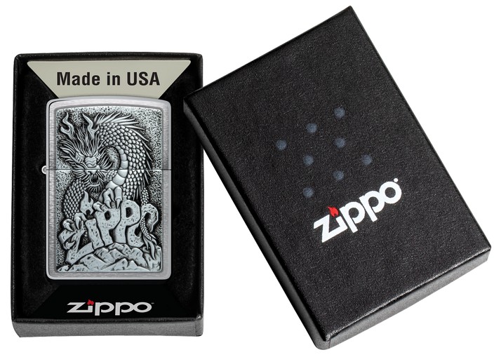 Zippo Lighter 48902 Dragon Emblem 48902