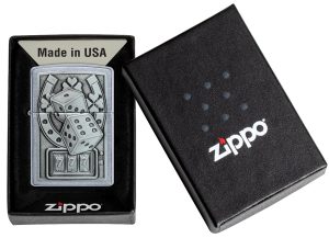 Zippo Lighter 49294 Lucky 7 Emblem Design 49294
