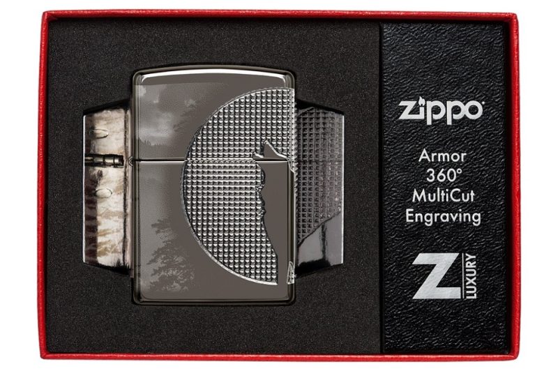 Zippo Lighter 49353 Armor® Wolf Design 49353