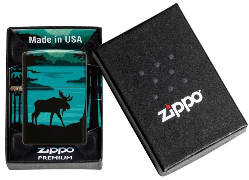 Zippo Lighter 49481 Moose Landscape Design 49481
