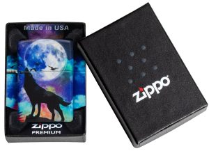 Zippo Lighter 49683 Wolf Design 49683