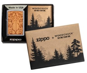 Zippo Lighter Woodchuck 49707 Cherry Tiger Head 49707