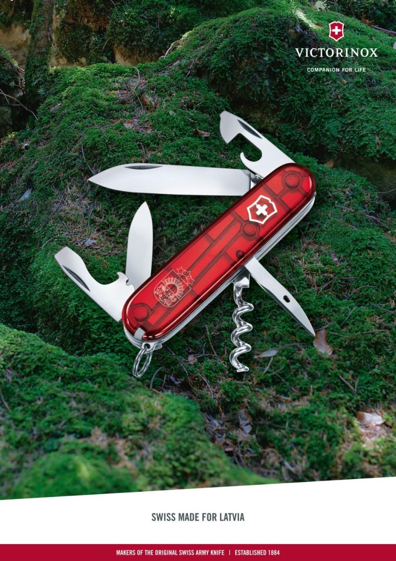 VICTORINOX SPARTAN LATVIA MEDIUM POCKET KNIFE WITH CAN OPENER 1.3603.TLV