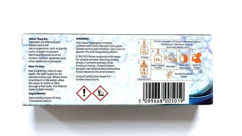 Aquatabs ūdens attīrīšanas tabletes (50 gab.) CR216