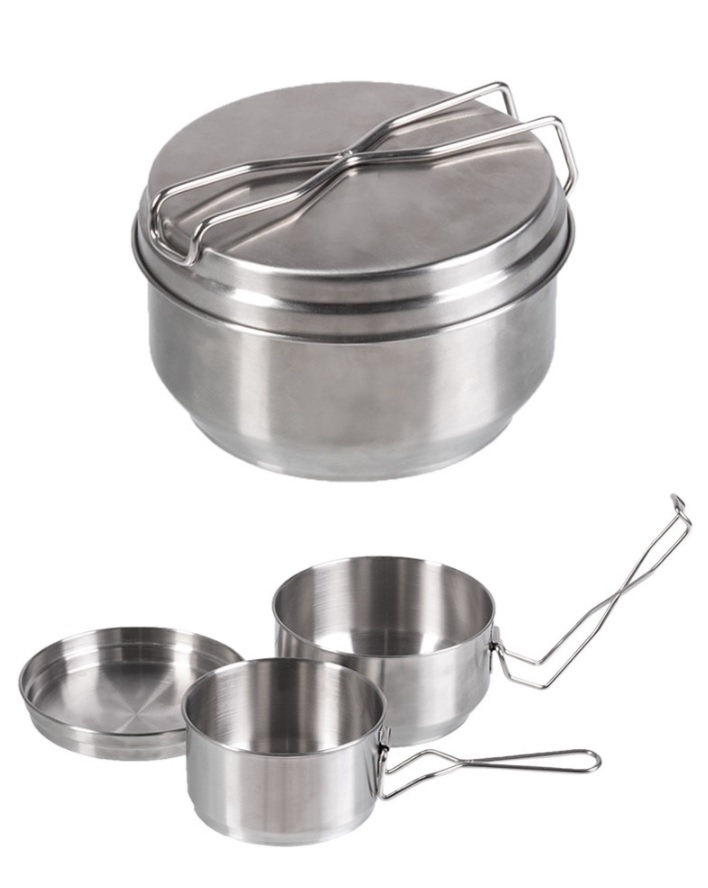 Mil Tec nerūsējošā tērauda trauku komplekts (1 pers) 14646000 (Copy)