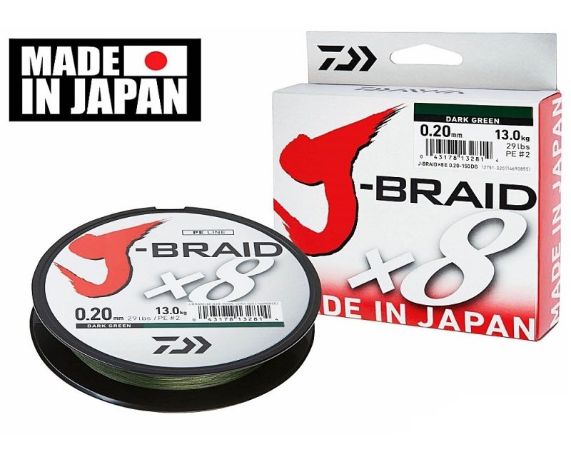 DAIWA pītā aukla J-Braid X8 zaļa